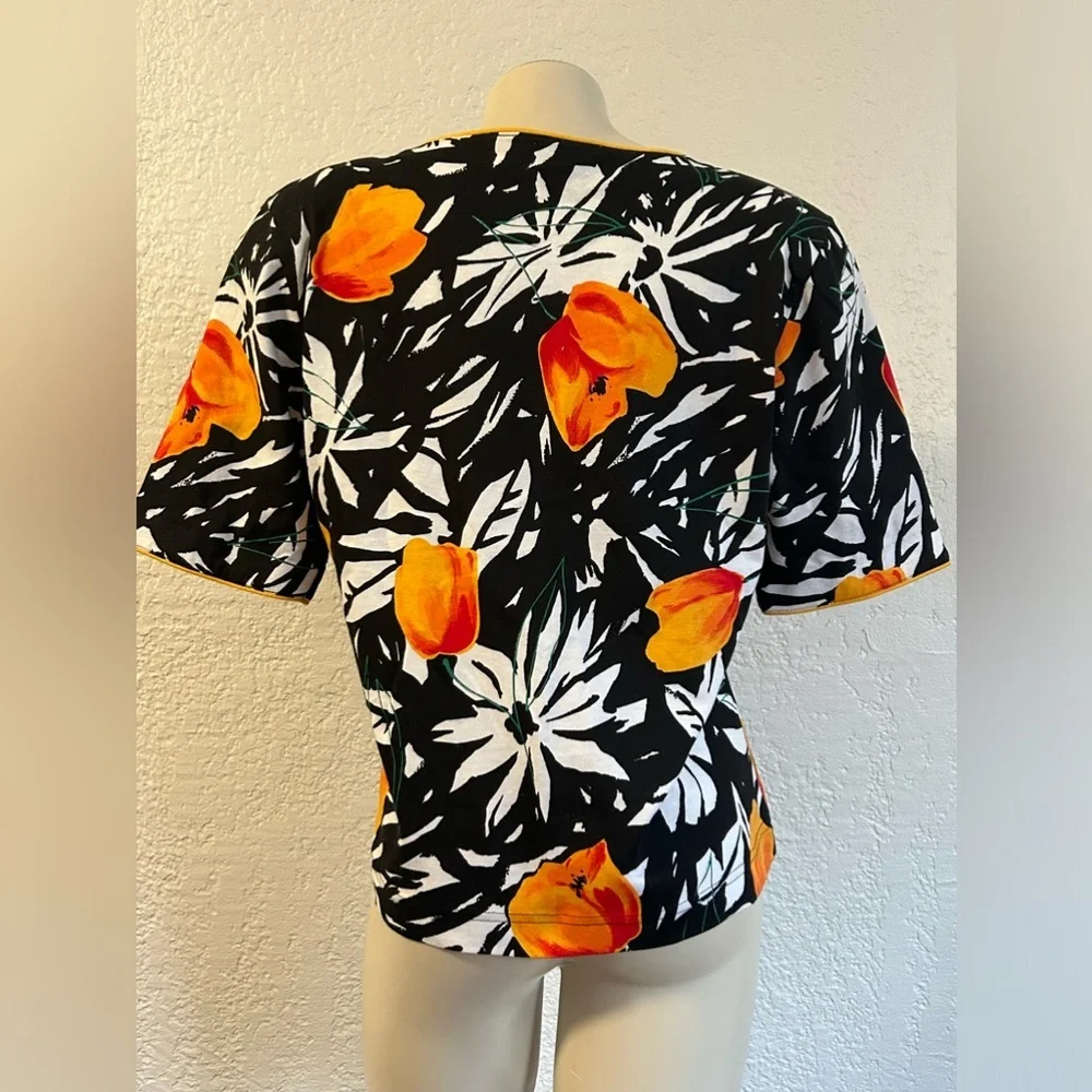 Vintage Evan Picone 2-Piece Floral Cotton Skirt Suit NWT M/L 90s Tropical Print